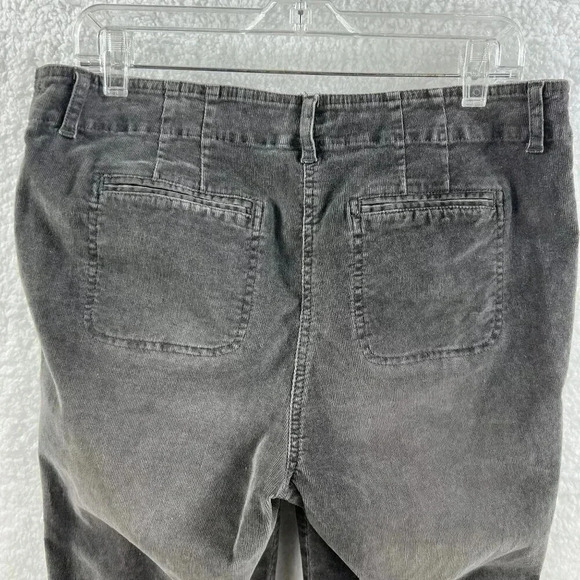 J Jill Pants Womens Size12 Corduroy Straight Leg Gray Corduroy Academia Preppy - Picture 15 of 16